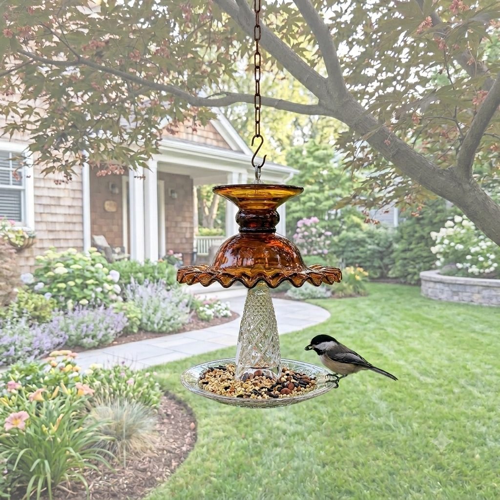 Gold Bird Feeder