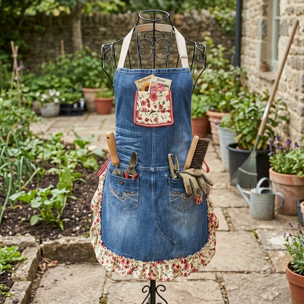 Upcycled Denim Apron