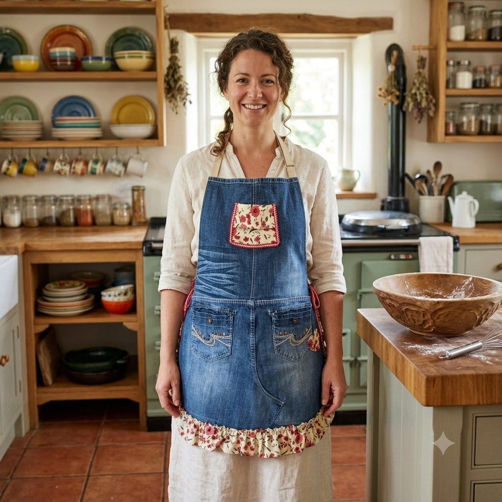 Upcycled Denim Apron