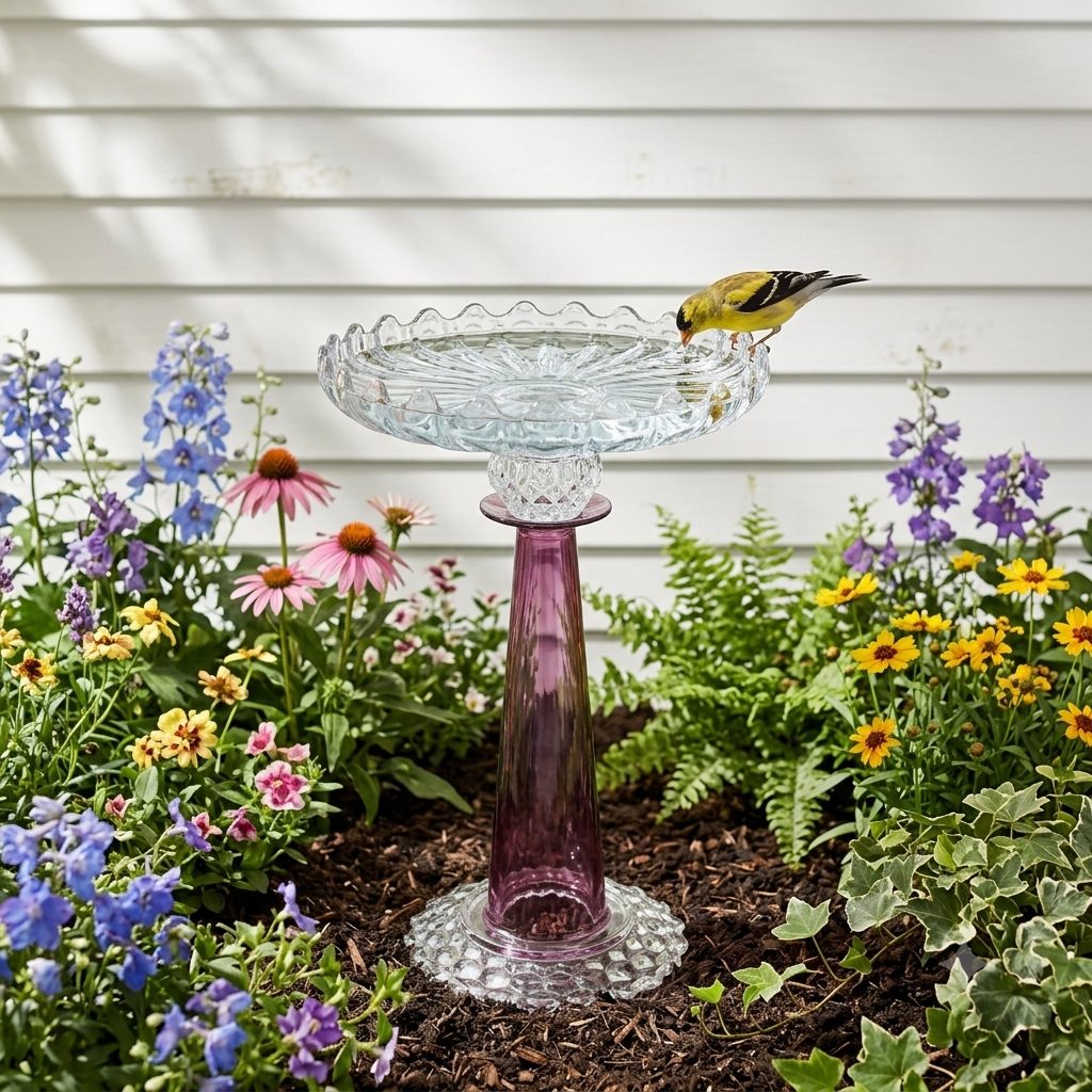 Purple/Pink Birdbath