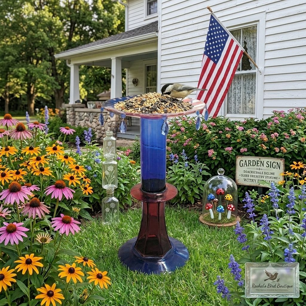 Patriotic Birdbath