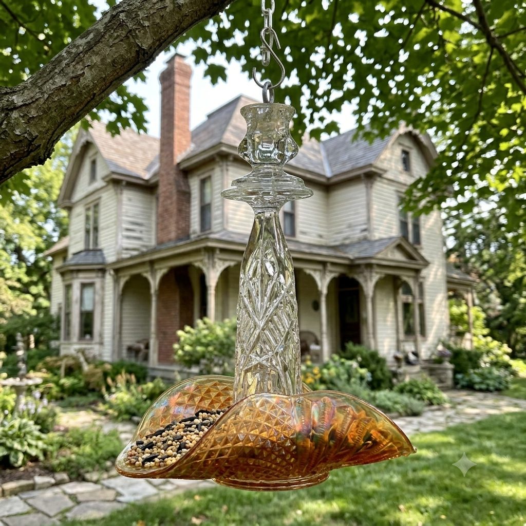 Gold Bird Feeder