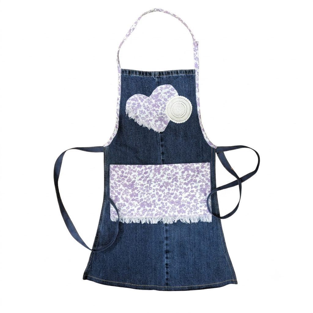 Denim & Vintage Flour Sack Apron