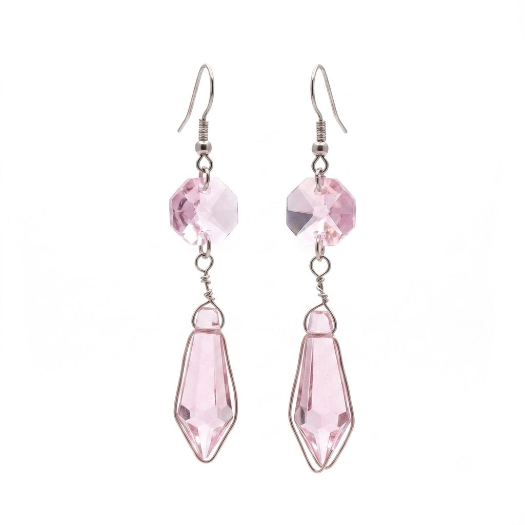 Pink Drop Earrings