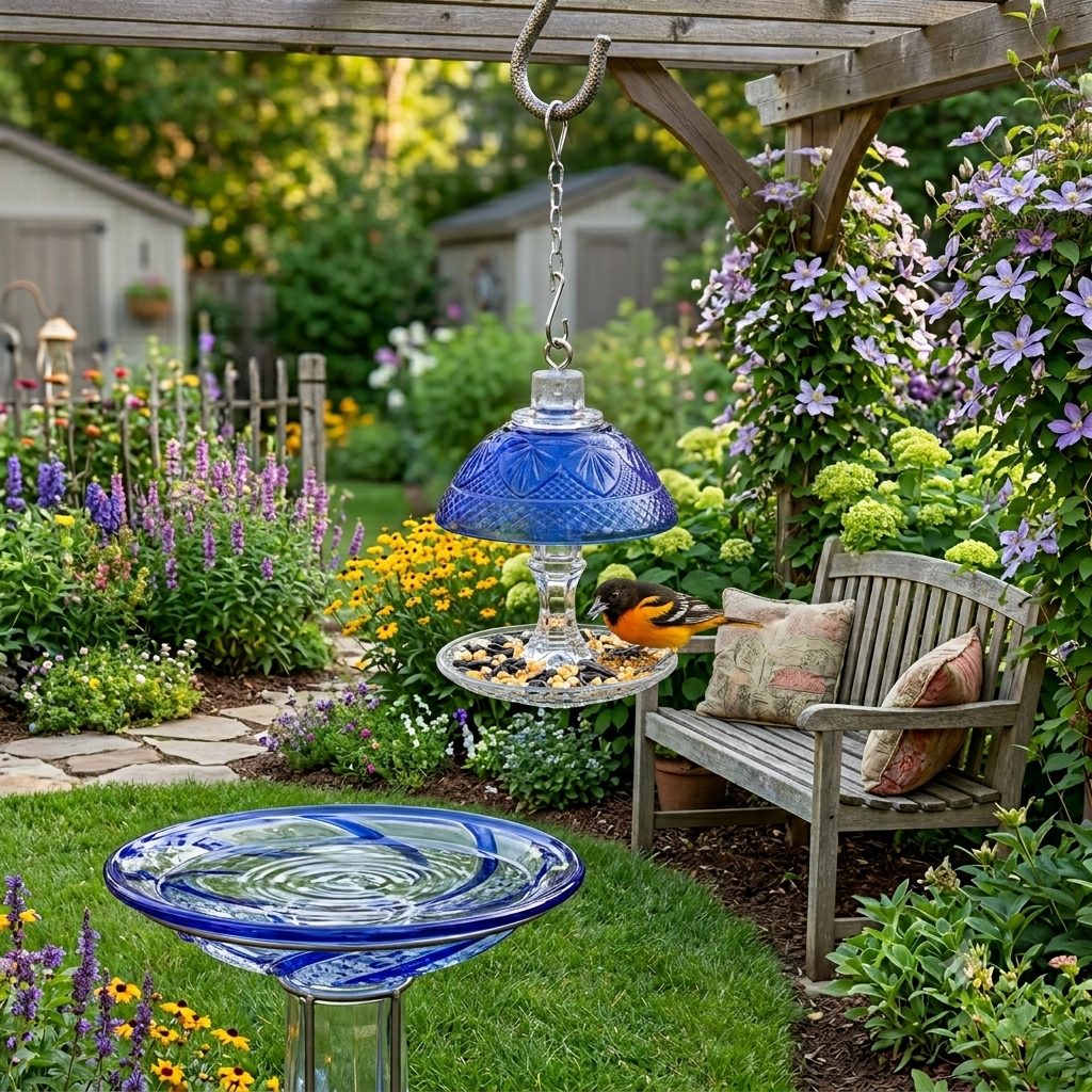 Cobalt Bird Feeder