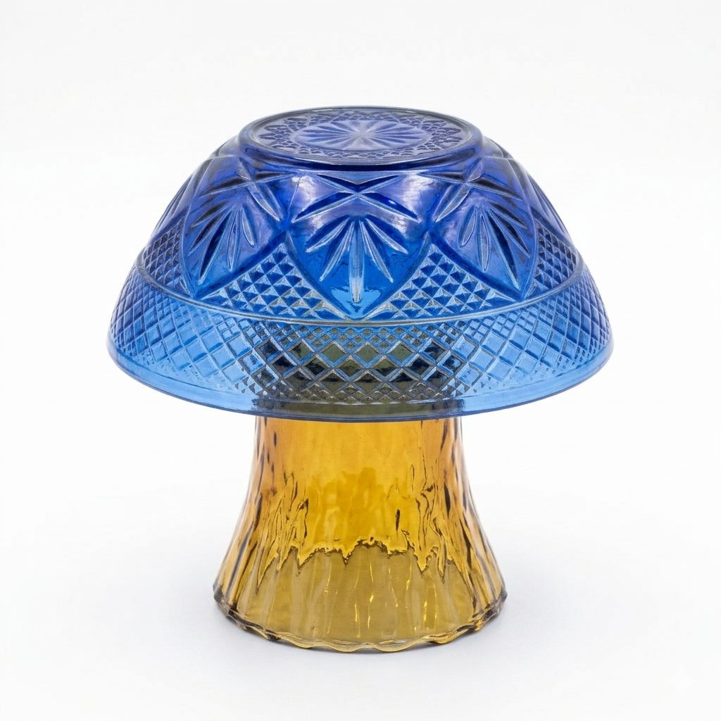 Gold & Blue Mushroom