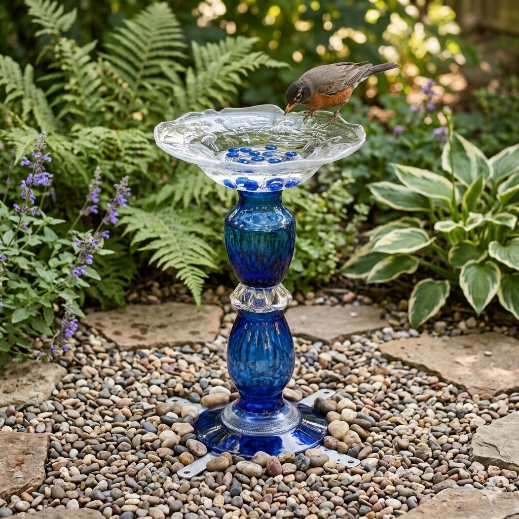 Cobalt Birdbath