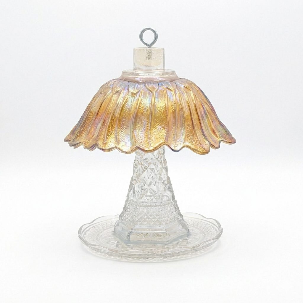 Gold Iridescent Bird Feeder