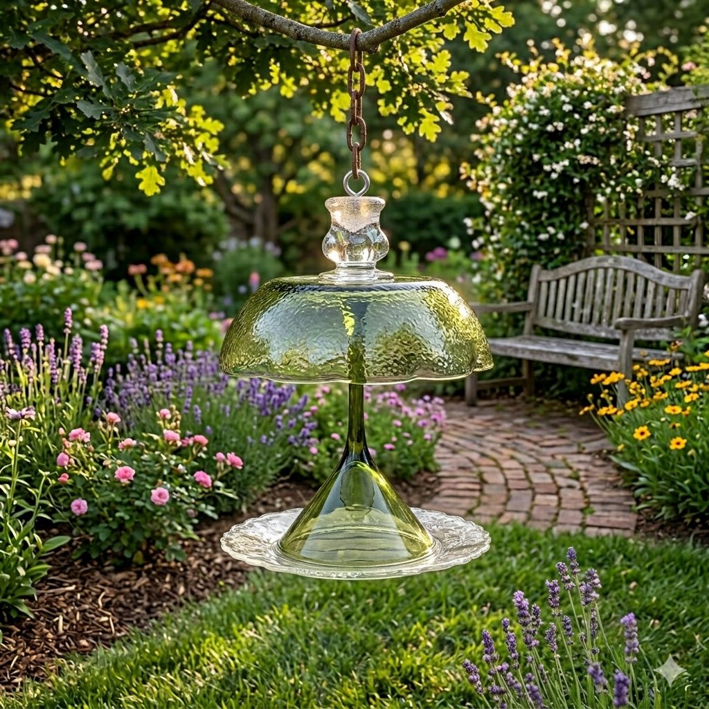 Green Bird Feeder