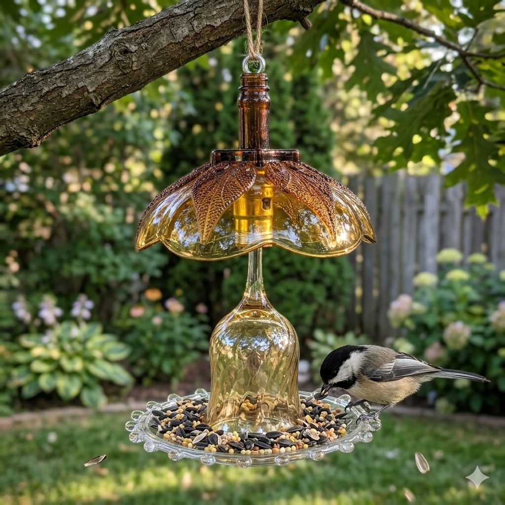 Amber Bird Feeder