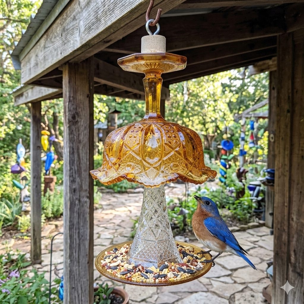 Gold Bird Feeder