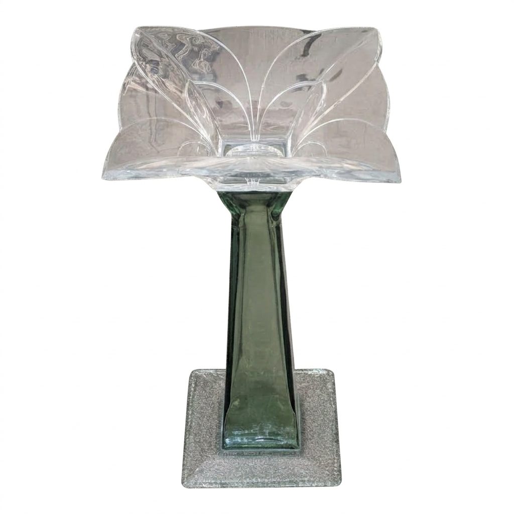 Green/Crystal Birdbath